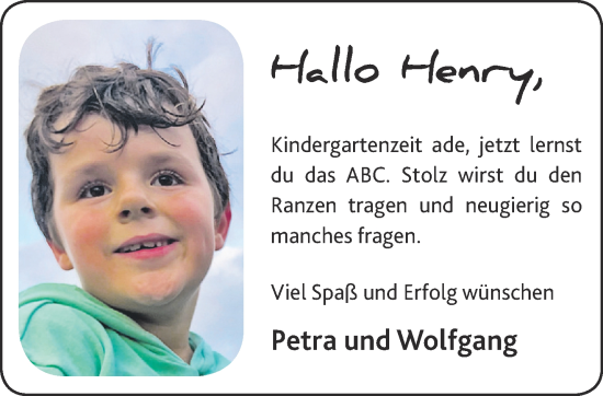 Glückwunschanzeige von Henry  von Aachener Zeitung