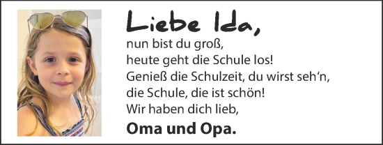 Glückwunschanzeige von Ida  von Zeitung am Sonntag