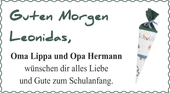 Glückwunschanzeige von Leonidas  von Aachener Zeitung