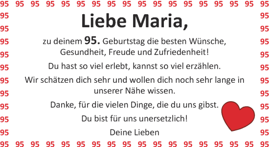 Glückwunschanzeige von Maria  von Aachener Zeitung
