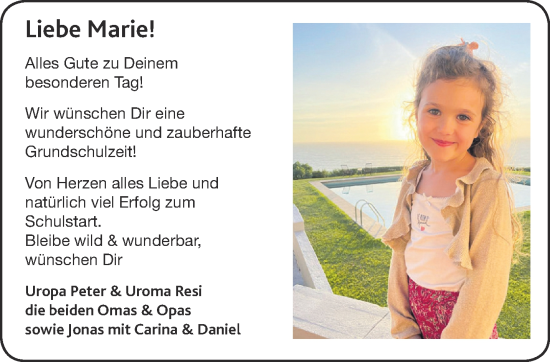 Glückwunschanzeige von Marie  von Aachener Zeitung