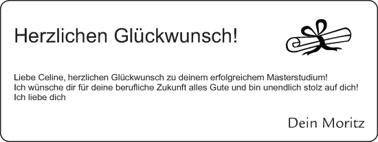 Glückwunschanzeige von Moritz  von Zeitung am Sonntag