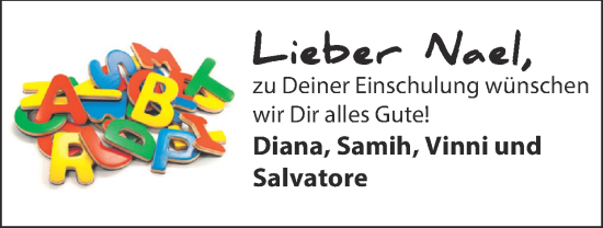Glückwunschanzeige von Nael  von Zeitung am Sonntag
