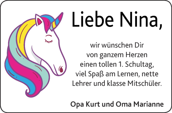 Glückwunschanzeige von Nina  von Aachener Zeitung