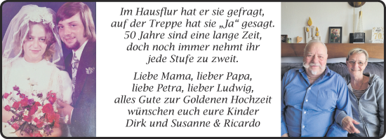 Glückwunschanzeige von Petra und Ludwig  von Aachener Zeitung