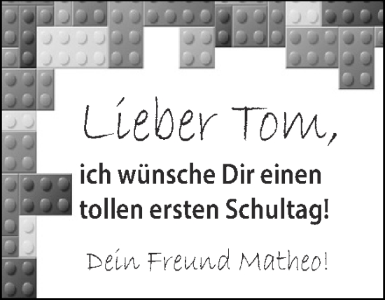 Glückwunschanzeige von Tom  von Zeitung am Sonntag