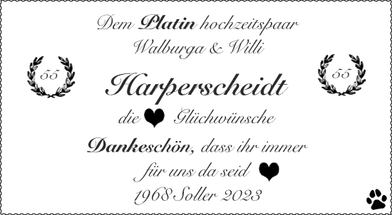 Glückwunschanzeige von Walburga und Willi  von Aachener Zeitung