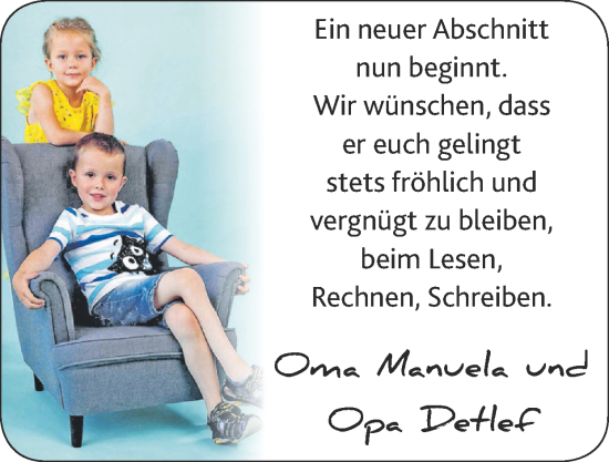Glückwunschanzeige von Wir wünschen, dass er euch gelingt  von Zeitung am Sonntag