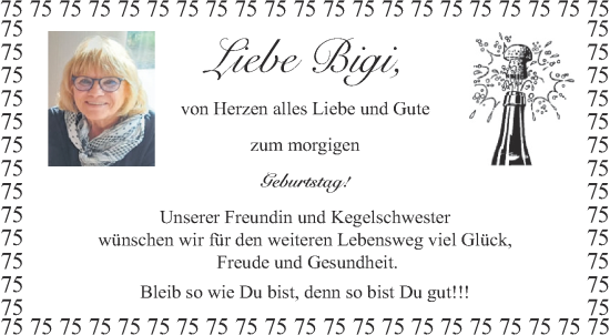 Glückwunschanzeige von Bigi  von Aachener Zeitung