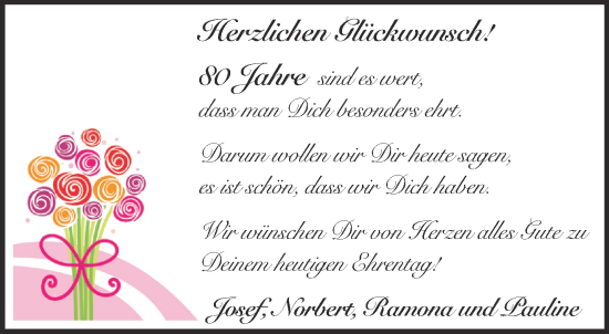 Glückwunschanzeige von Herzlichen Glückwunsch  von Aachener Zeitung