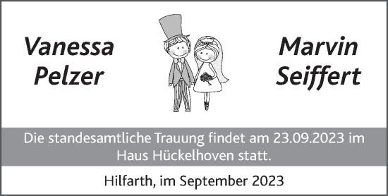 Glückwunschanzeige von Vanessa und Marvin  von Zeitung am Sonntag