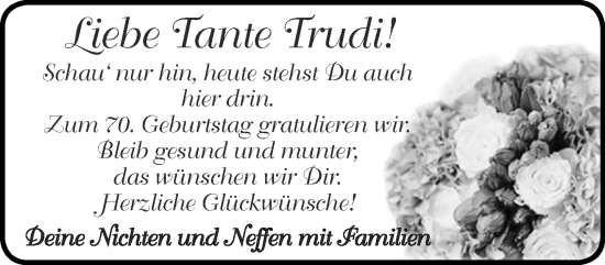 Glückwunschanzeige von Trudi  von Aachener Zeitung