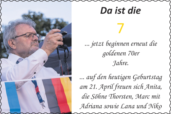 Glückwunschanzeige von Geburtstag  von Zeitung am Sonntag