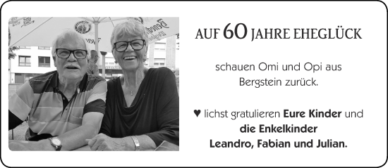 Glückwunschanzeige von 60 JAHRE  von Aachener Zeitung