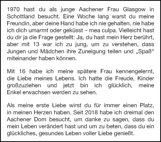 Glückwunschanzeige von Rückblick  von Zeitung am Sonntag