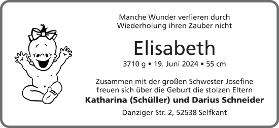 Glückwunschanzeige von Elisabeth  von Zeitung am Sonntag
