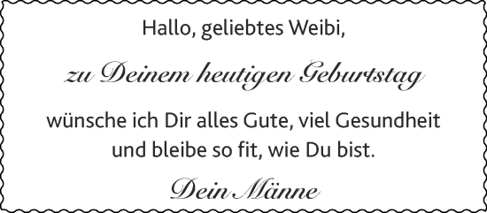 Glückwunschanzeige von Geburtstag  von Aachener Zeitung