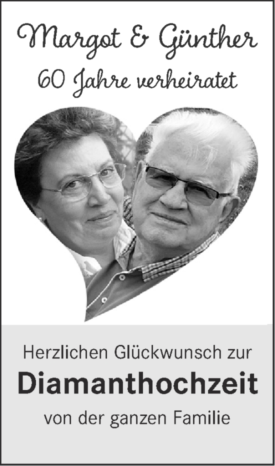 Glückwunschanzeige von Margot  von Zeitung am Sonntag
