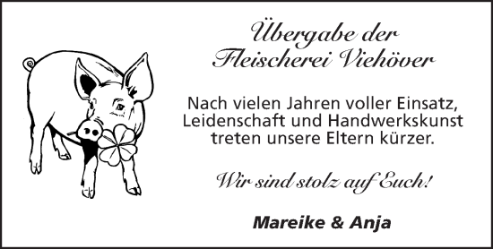 Glückwunschanzeige von Mareike & Anja  von Zeitung am Sonntag