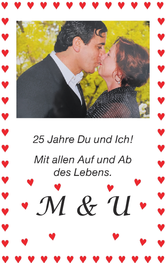 Glückwunschanzeige von 25 Jahre Du und Ich  von Aachener Zeitung