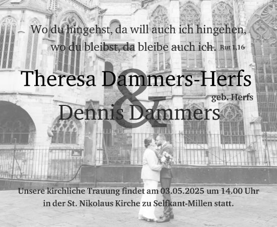 Glückwunschanzeige von Theresa und Dennis  von Zeitung am Sonntag