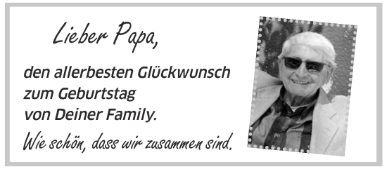 Glückwunschanzeige von Papa  von Aachener Zeitung