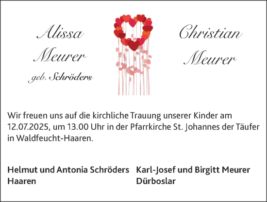 Glückwunschanzeige von Alissa & Christian  von Zeitung am Sonntag