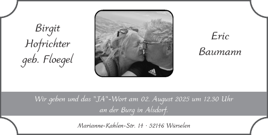 Glückwunschanzeige von Birgit Hofrichter von Zeitung am Sonntag