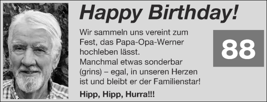 Glückwunschanzeige von Werner  von Aachener Zeitung